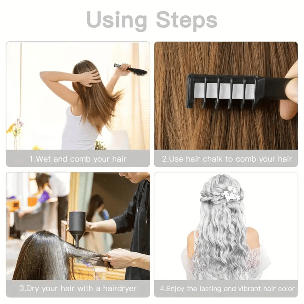 😍Last Day Promotion 49% OFF - Hair Dye Comb🌈10 PCS