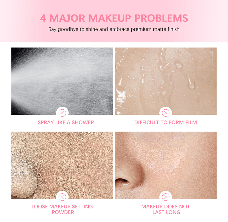 Powder Melt Glass Setting Spray - Hydrating Makeup Setting Spray for Radiant, Glass-Skin Finish