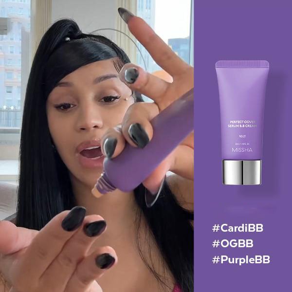 Perfect Cover Serum BB Cream (35ml) - Bifida Ferment Lysate Serum-Infused BB Cream for Anti-Aging Skin Rejuvenation, Skin Tint, Tinted Moisturizer, Skin Care Foundation Makeup,Superfood Complex,Glass Skin CardiBB OGBB PurpleBB