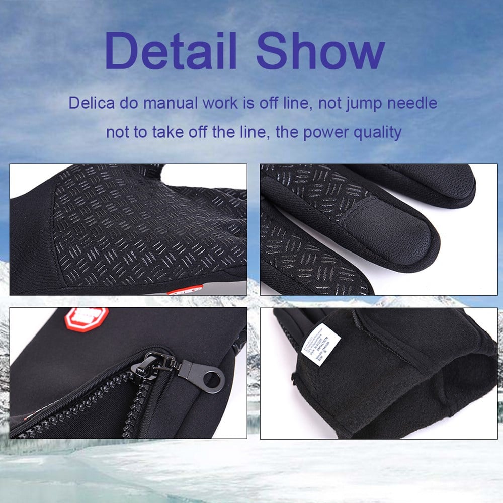 Winter Men's & Women's Touchscreen Waterproof Windproof Cycling Gloves