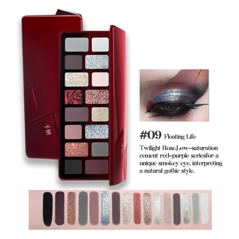 🌟Long-lasting makeup that won't fade--CHEERYEP 16-Color Eye Shadow Palette Duo Chrome Effect 💕