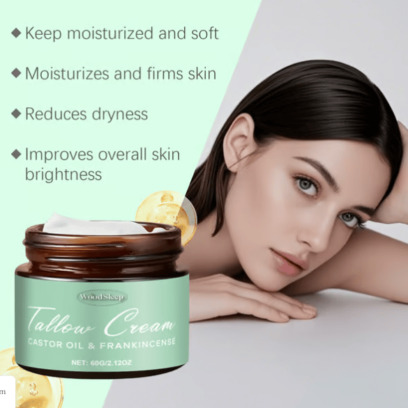 🌿 Nourish Mature Skin Naturally! 🔥 49% OFF – Organic Whipped Tallow Balm with Castor Oil & Frankincense ✨