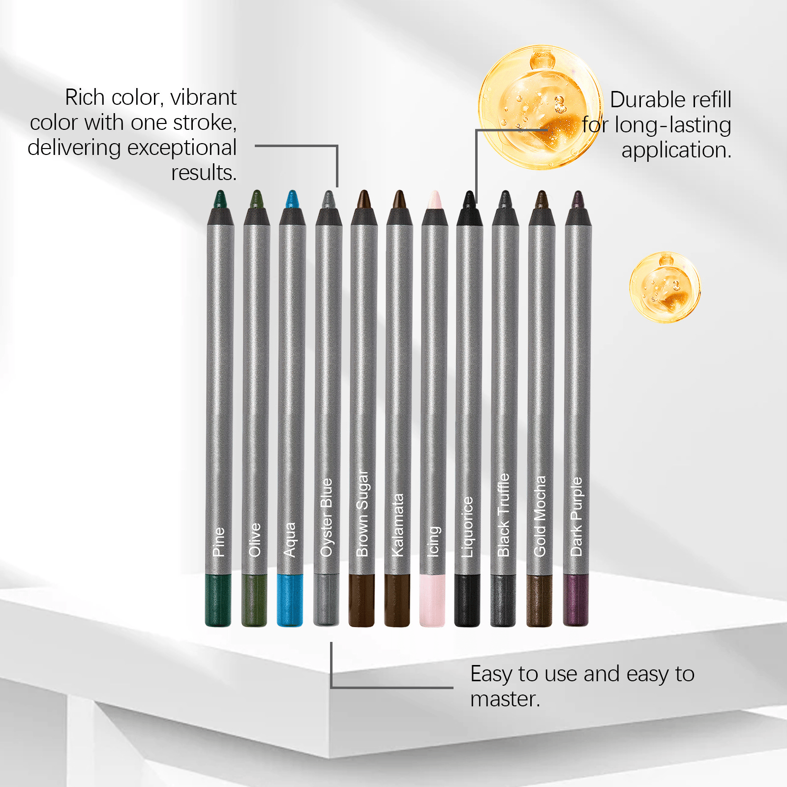 🌟 [24H Lock]1440-Minute Smudge-Proof Eyeliner| Precision Define, All-Day Stay, Transfer-Resistant Makeup Duo 🌟