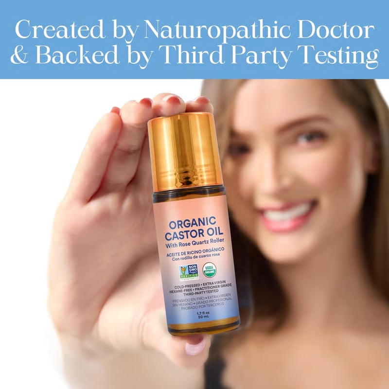 🌿 Refresh & Revive - 49% OFF - ✨ Organic Castor Oil Roll-On - For Radiant Skin, Lush Hair & Relaxation