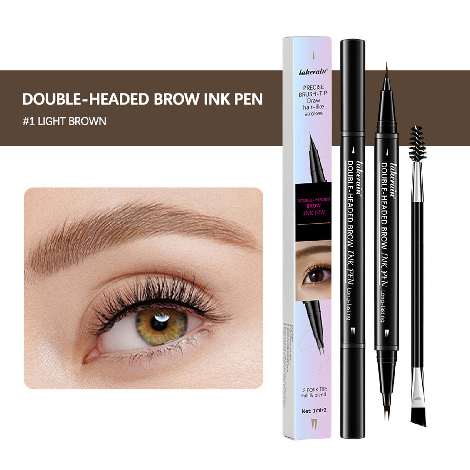 💖 Achieve Perfect Brows Instantly-49% OFF-✨2-in-1 Dual-Ended Eyebrow Pen
