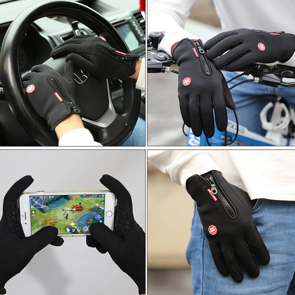 Winter Men's & Women's Touchscreen Waterproof Windproof Cycling Gloves