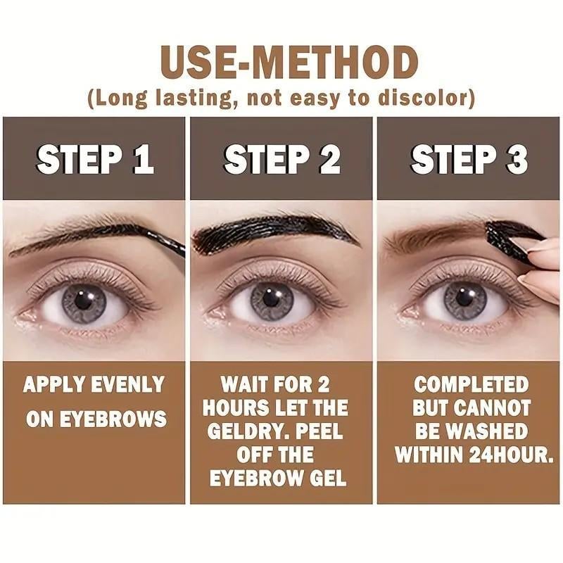 🌟 Achieve Bold, Defined Brows - 49% OFF - ✨Easy Peel-Off Eyebrow Gel- Waterproof & Sweatproof