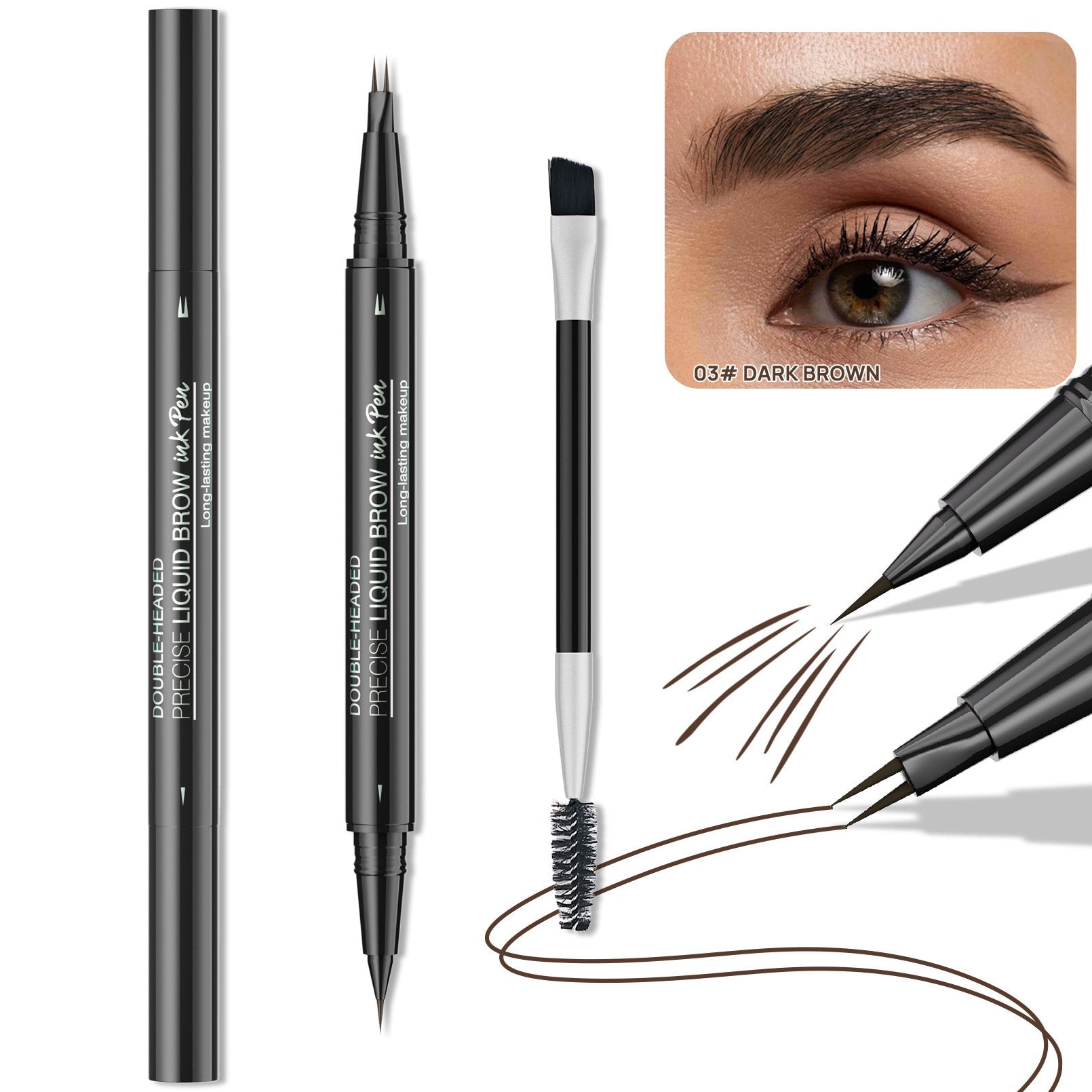 💖 Achieve Perfect Brows Instantly-49% OFF-✨2-in-1 Dual-Ended Eyebrow Pen