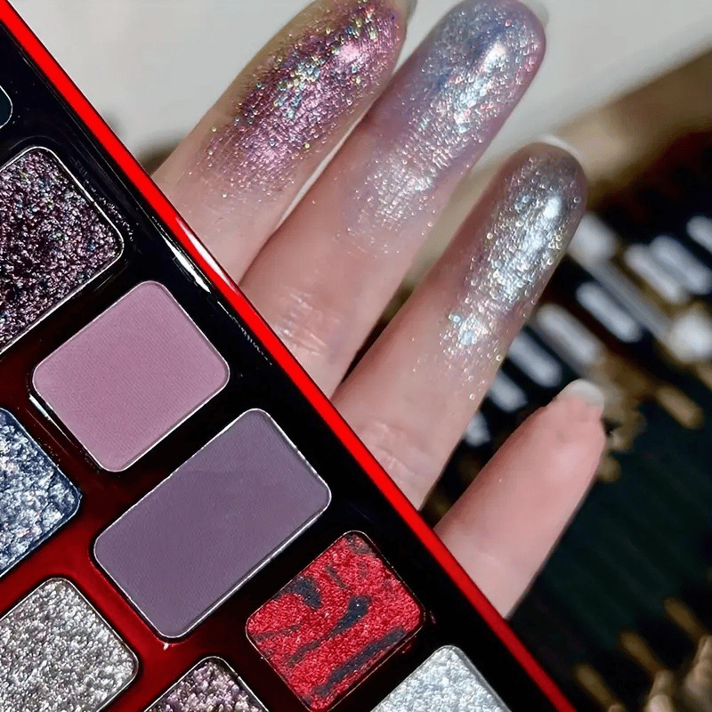 🌟Long-lasting makeup that won't fade--CHEERYEP 16-Color Eye Shadow Palette Duo Chrome Effect 💕