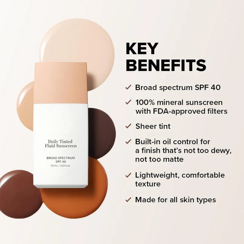 ⏰ Last Chance Deal! 🔥 49% OFF – Daily Tinted Fluid Sunscreen SPF Protection