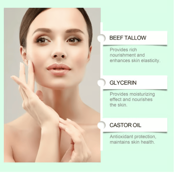 🌿 Nourish Mature Skin Naturally! 🔥 49% OFF – Organic Whipped Tallow Balm with Castor Oil & Frankincense ✨