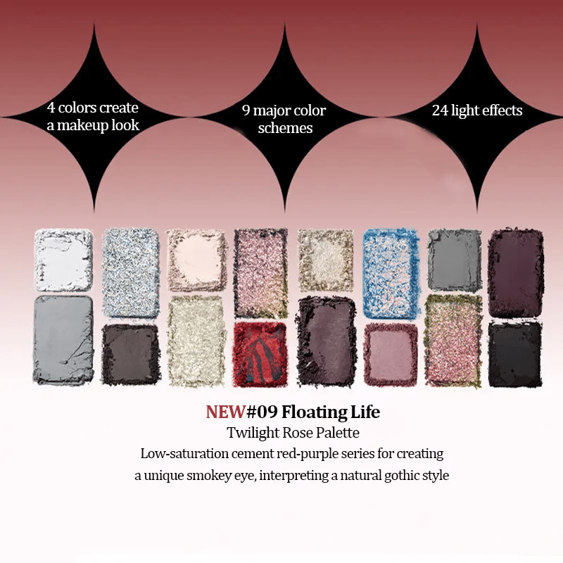 🌟Long-lasting makeup that won't fade--CHEERYEP 16-Color Eye Shadow Palette Duo Chrome Effect 💕