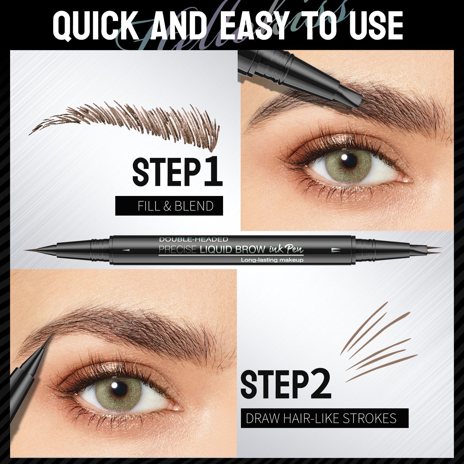 💖 Achieve Perfect Brows Instantly-49% OFF-✨2-in-1 Dual-Ended Eyebrow Pen