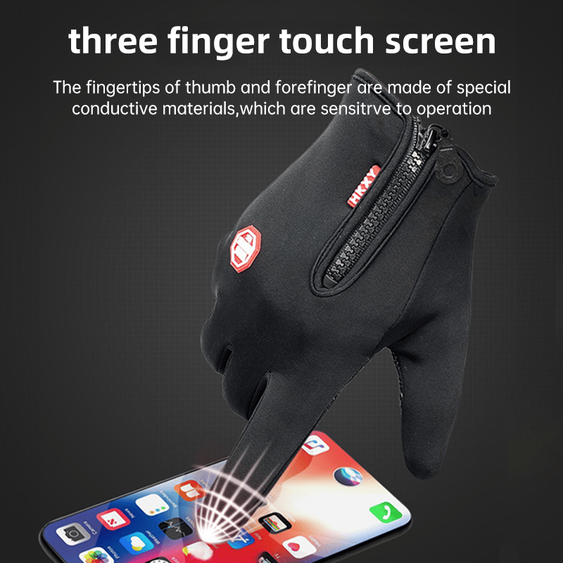 Winter Men's & Women's Touchscreen Waterproof Windproof Cycling Gloves