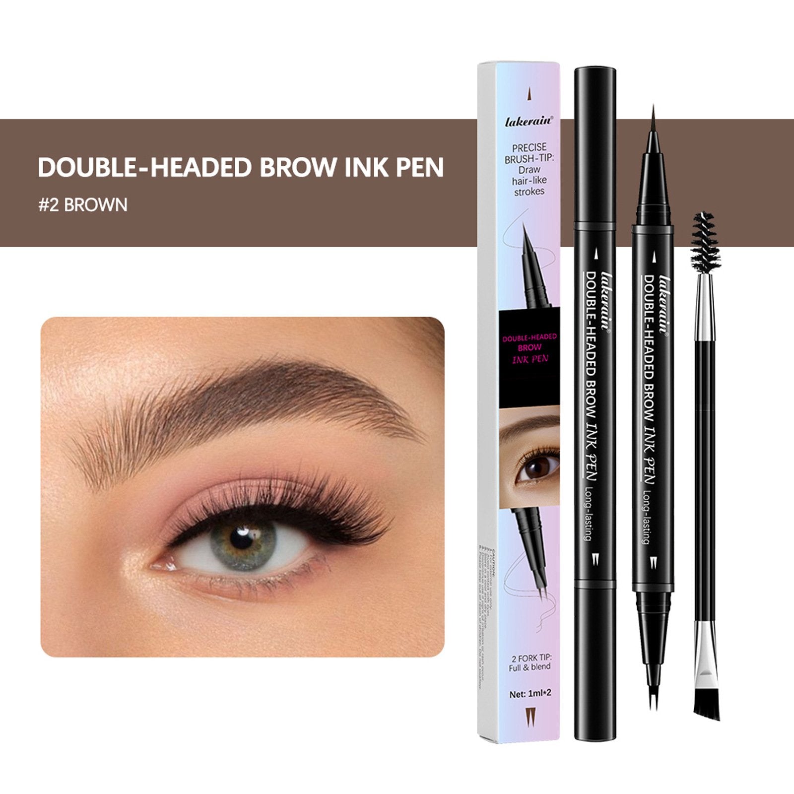 💖 Achieve Perfect Brows Instantly-49% OFF-✨2-in-1 Dual-Ended Eyebrow Pen
