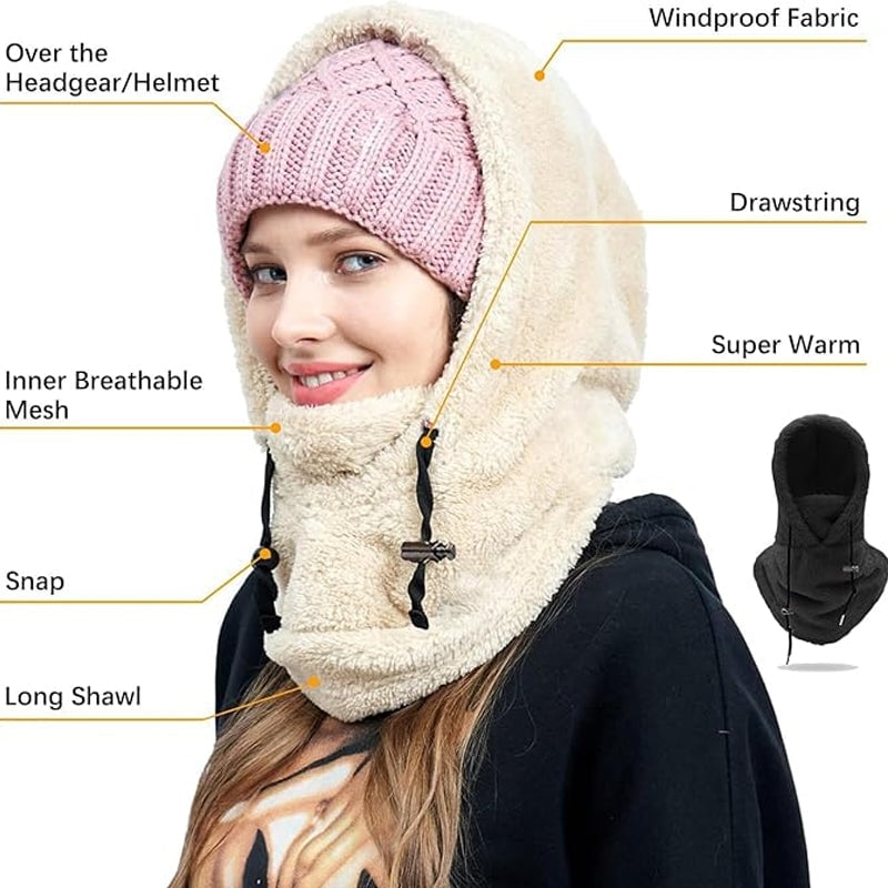 🖤Black Friday Sale 49% OFF - Women's Hood Ski Mask In Autumn And Winter