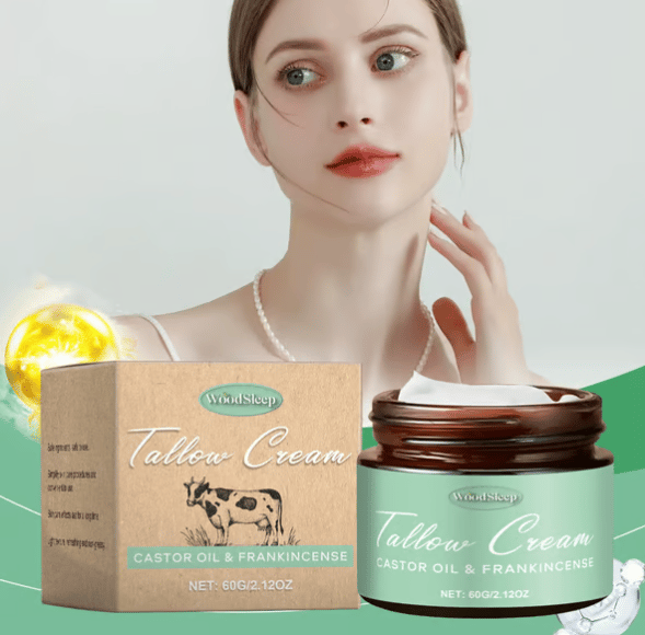 🌿 Nourish Mature Skin Naturally! 🔥 49% OFF – Organic Whipped Tallow Balm with Castor Oil & Frankincense ✨