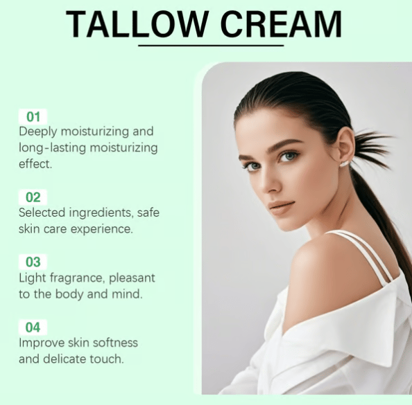 🌿 Nourish Mature Skin Naturally! 🔥 49% OFF – Organic Whipped Tallow Balm with Castor Oil & Frankincense ✨